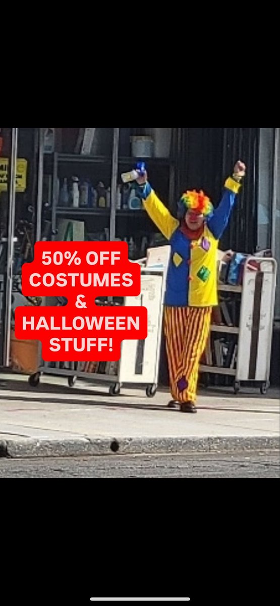 sonofavetthrift's tweet photo. 50% OFF ALL HALLOWEEN STUFF!! https://t.co/o0hjWuJRf2