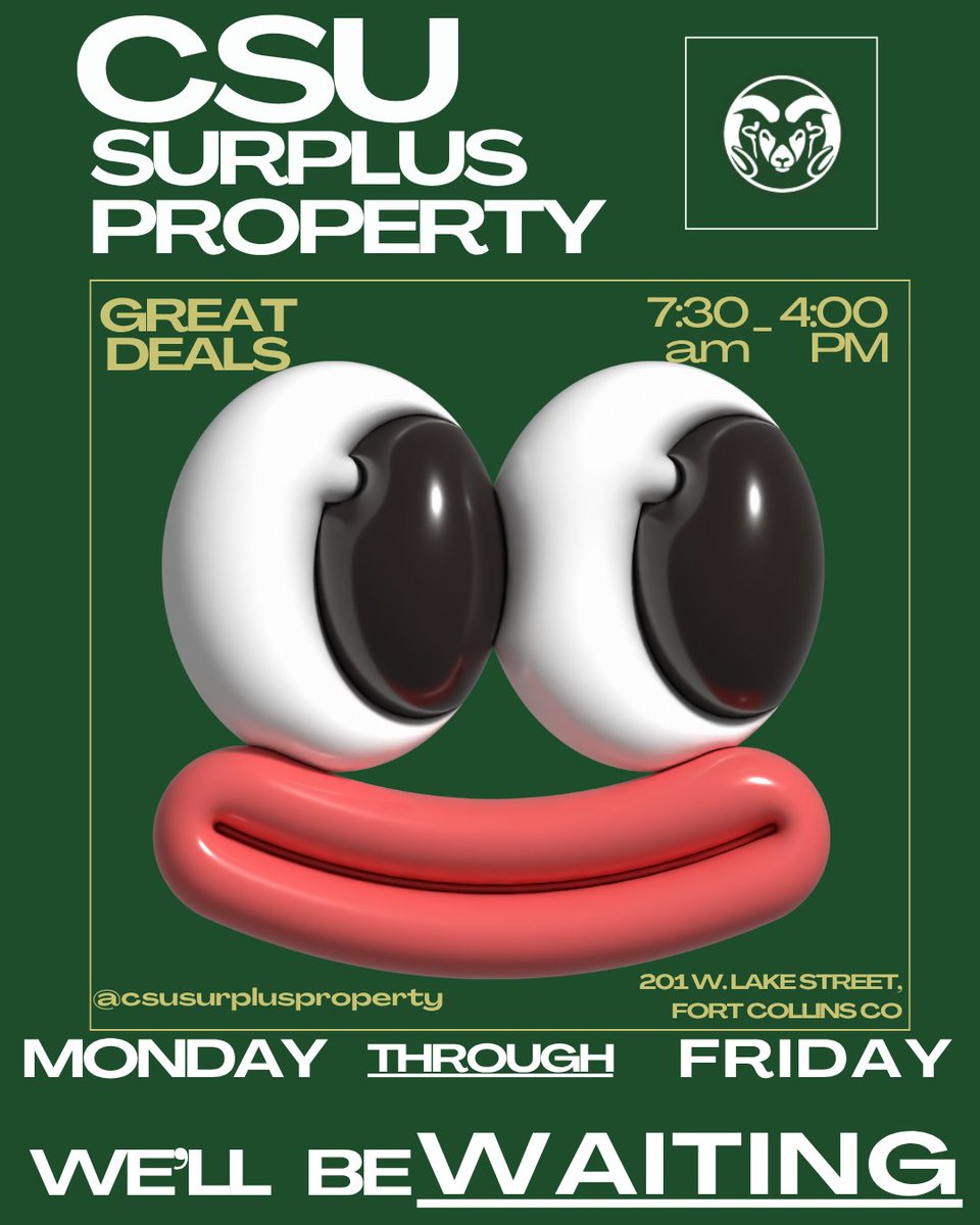 CSU_Surplus's tweet image. we&apos;ll be waiting...