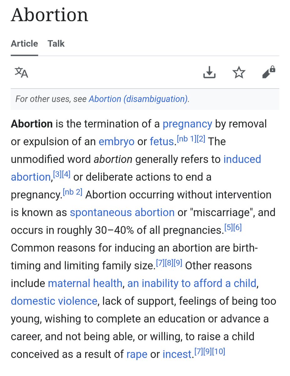 lightncourage's tweet image. Look at the difference in the abortion article on Grokipedia and Wikipedia.

The former defines abortion and methods clearly, the latter jumps straight into the defense of abortion.

The pro abortion bias of @Wikipedia is clear.