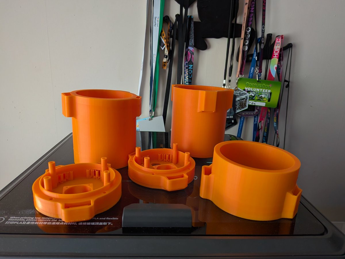 Antihunter update. Printed some of the casings. I clearly have some vibration issues but they were all successful. Also, decide to stop being a savage and picked up some solder flux. Another solder fume inhalation session set for tonight. Will try new firmware updates too. Fun.