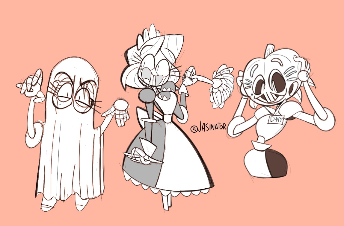 D-NY in three costumes