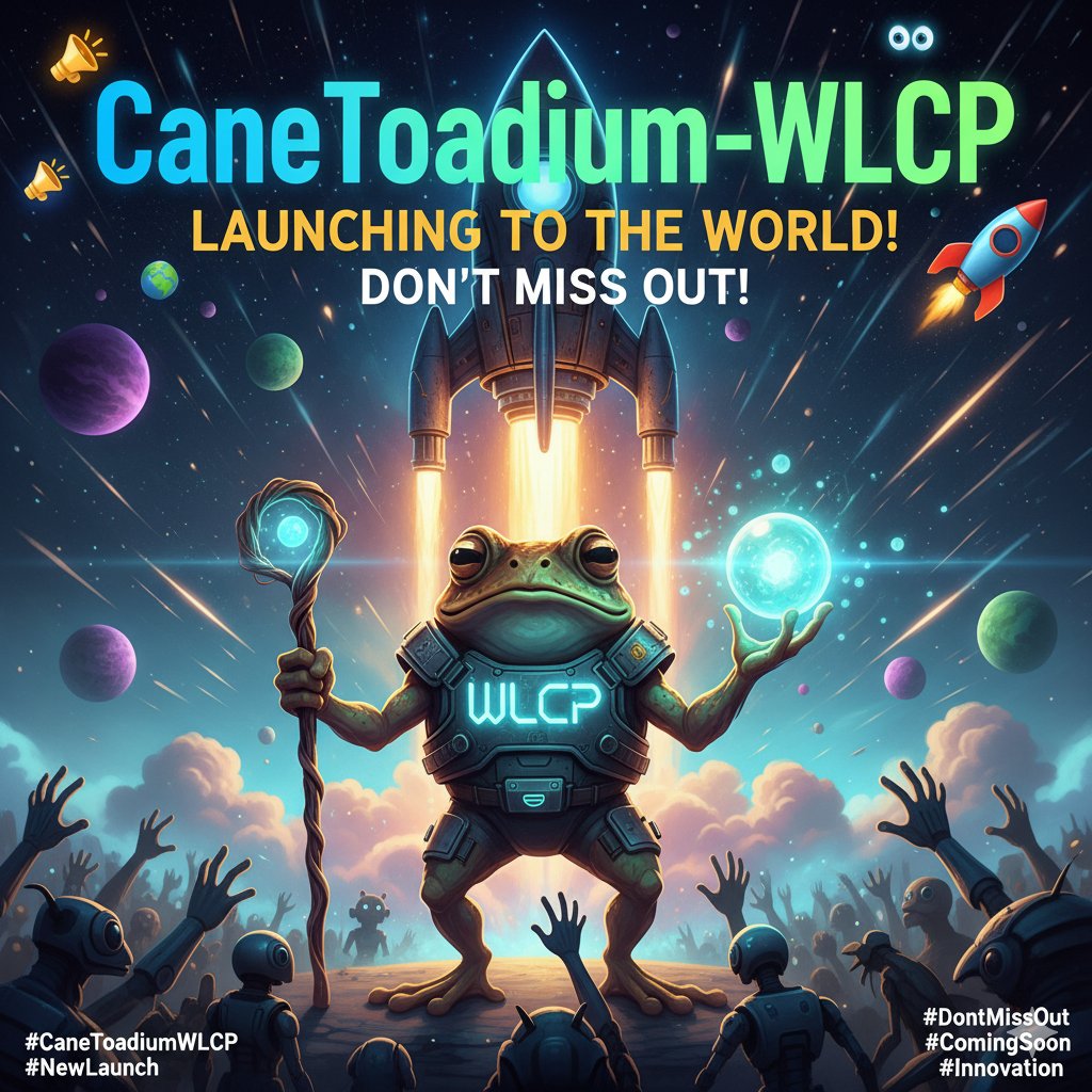 canetoadium's tweet image. 📢 Exciting news, world! 🌍 CaneToadium-WLCP is almost here! 🚀 Get ready—you won&apos;t want to miss this launch. 👀

Telegram Chat: t.me/canetoadcoin
CA: G3y2V18UbwTnFR2vAjt9onuA5EuNeB6T2MbvfTkMWyRH
canetoadium.com
​#CaneToadiumWLCP #NewLaunch #DontMissOut #ComingSoon…