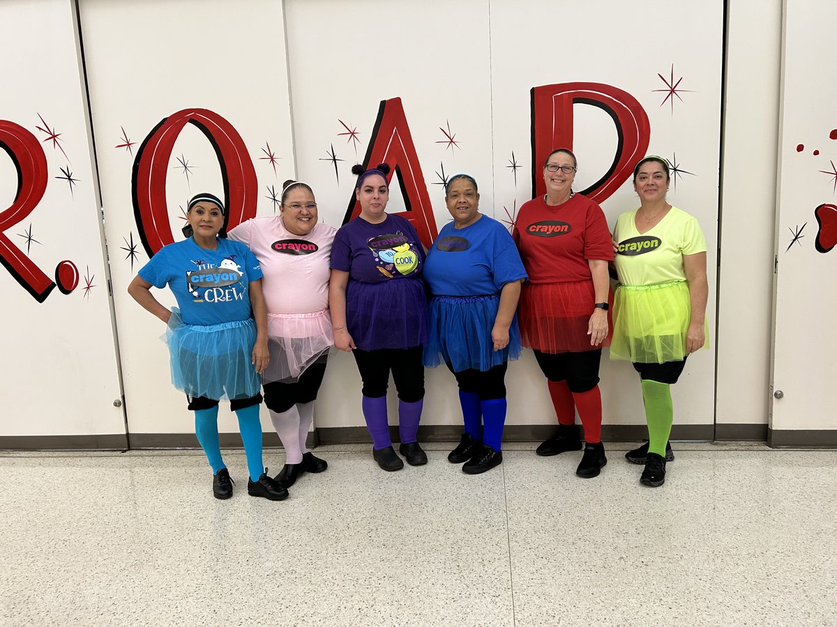 Halloween fun was in full swing across our cafeterias today! 🎃✨ From superheroes to cows, pickles, and pigs — our staff brought the spirit! 🐮🥒🐷💛 Big thanks to everyone who dressed up and had fun serving smiles (and milk!) today! 🥛💙 
<a href="/CrosbyISD/">Crosby ISD</a>