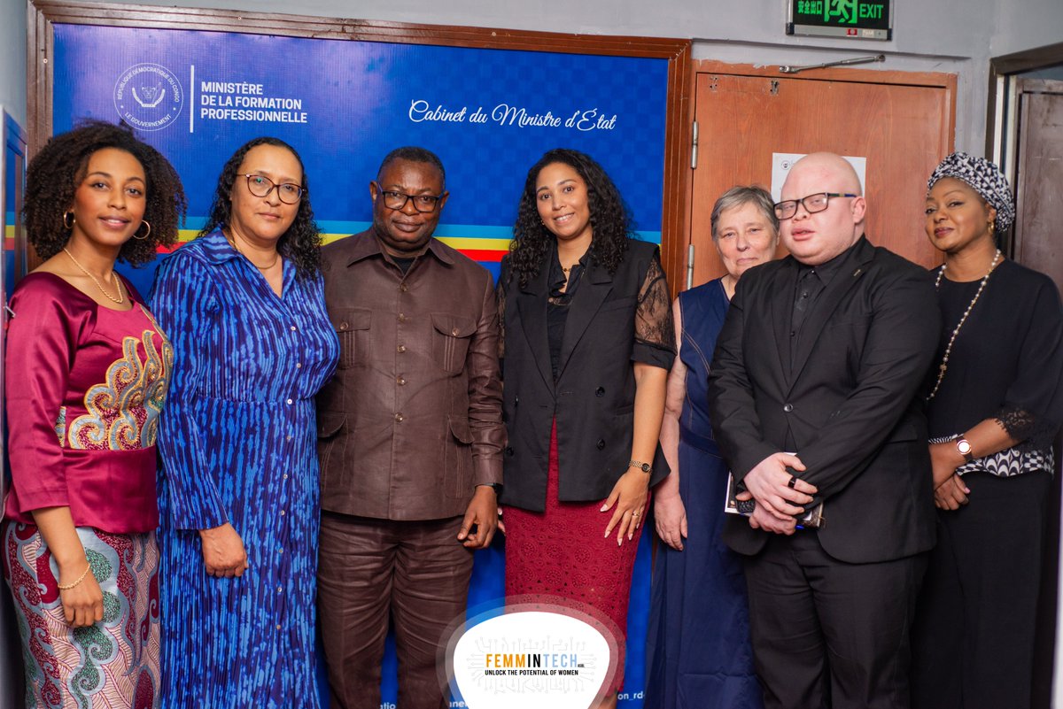 Femmintech_'s tweet image. FEMM’IN TECH &amp;amp; le Cabinet du Ministre de la Formation Professionnelle : une rencontre pour renforcer la formation numérique des femmes à travers la RDC.  
Ensemble, pour une inclusion digitale durable 💻🇨🇩  
#FEMMINTECH #InclusionNumérique #FormationProfessionnelle #RDC