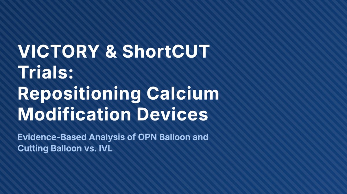 New evidence on balloon-based strategies for calcified coronary lesions was presented at #TCT2025 (ShortCut and Victory trials).  With proper imaging and sizing, OPN and cutting balloons can achieve outcomes comparable to IVL — often at a lower cost.
metastata.substack.com/p/approach-to-…