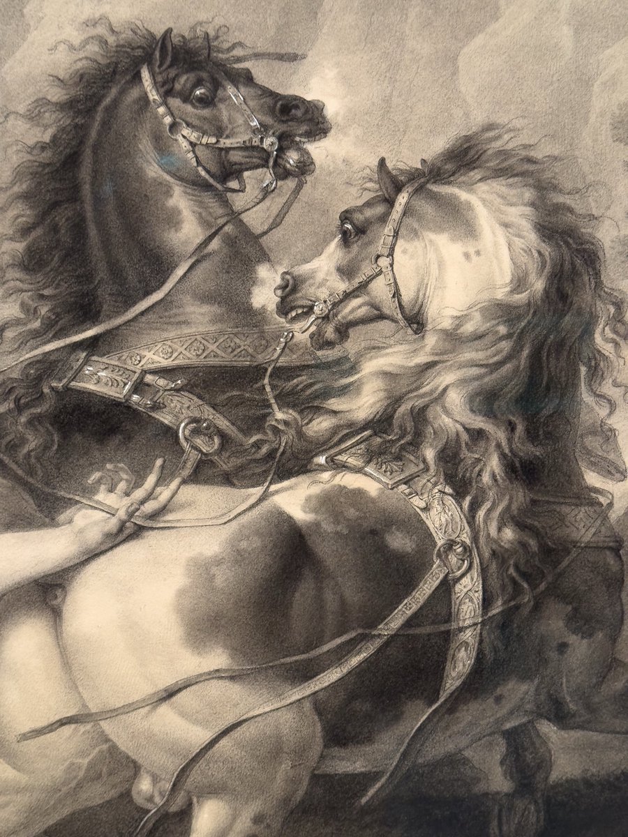 chapps's tweet image. You can see this amazing artwork at the #GettyCenter in Los Angeles. I took a few closeups, because the details are bonkers. 

Black chalk, heightened with white opaque watercolor (1800).