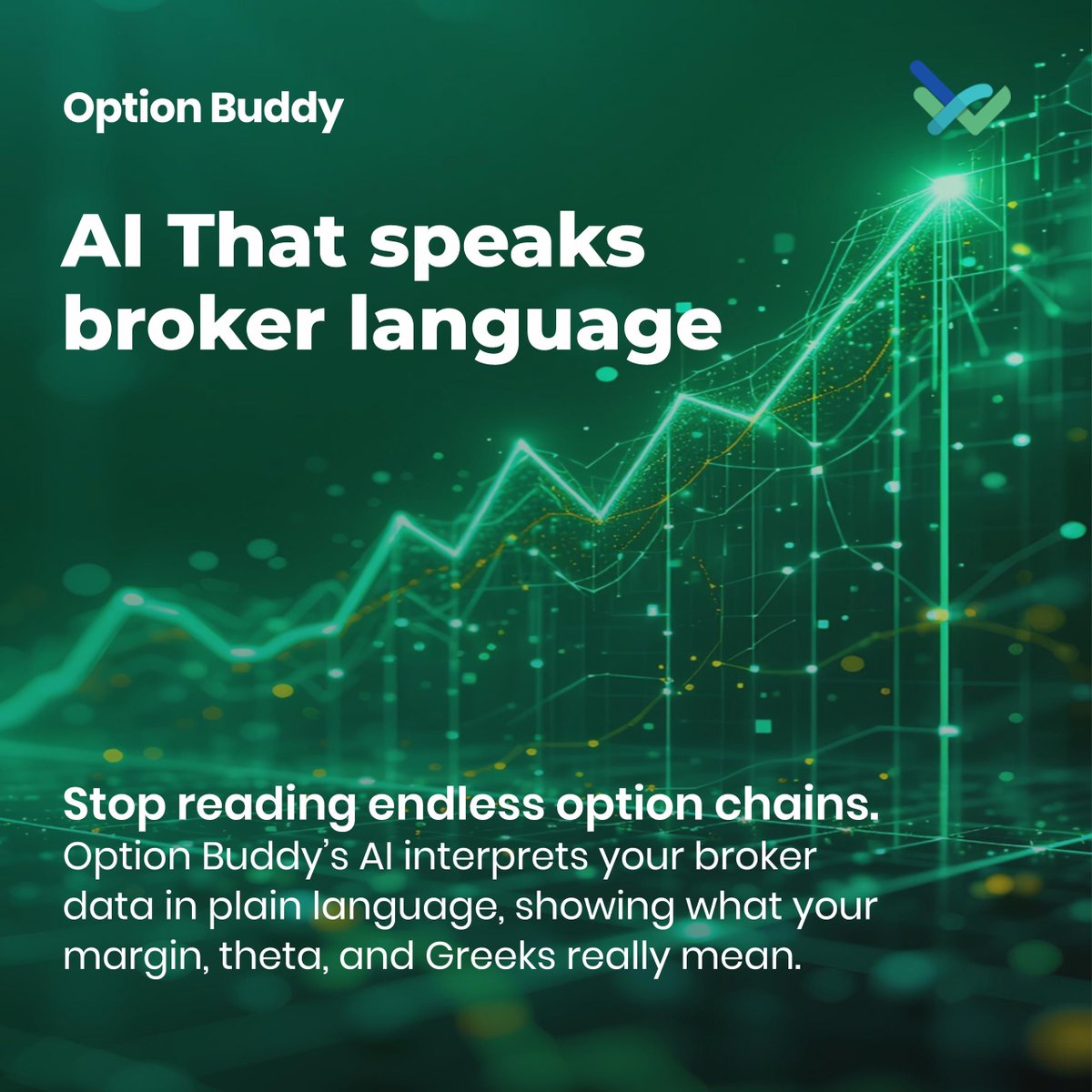 OptionbuddyAi's tweet image. From Data to Decisions
Data ≠ understanding.
Bud, your AI trading copilot, reads your portfolio like a broker but explains it like a teacher — showing how each move hits your P/L, margin &amp;amp; volatility before you act.
🔗 OptionBuddy.ai
 #AITrading #FintechAI #TradingTools