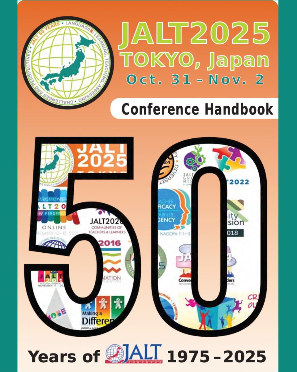 Get your copy of the 162-page #JALT2025 Conference Handbook (PDF) here: jalt.org/wp-content/upl…