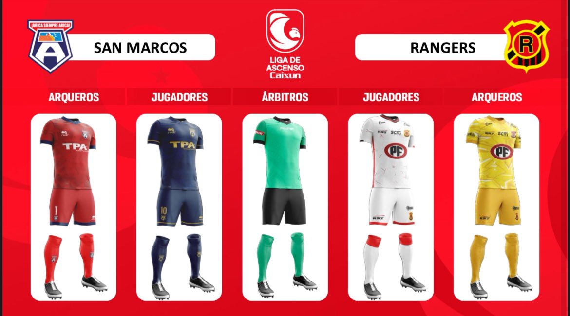 CampeonatoCL's tweet image. 👕🩳🧦 Revisa el #DressCode de la #Fecha30 de la #LigadeAscensoCaixun🏆