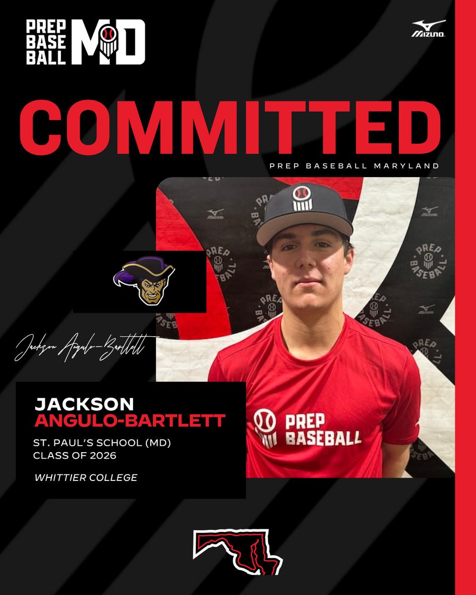 🚨 Commitment Watch 🚨

'26 INF/RHP Jackson Angulo-Bartlett (<a href="/Crusie_Baseball/">St. Paul's School Varsity Baseball</a>) has announced his commitment to Whittier.

The dual-sport athlete will be headed there to play college football and baseball.

Full Profile ➡️ loom.ly/Sm01xQg

#BeSeen <a href="/AnguloBartlett/">Jackson Angulo-Bartlett</a>