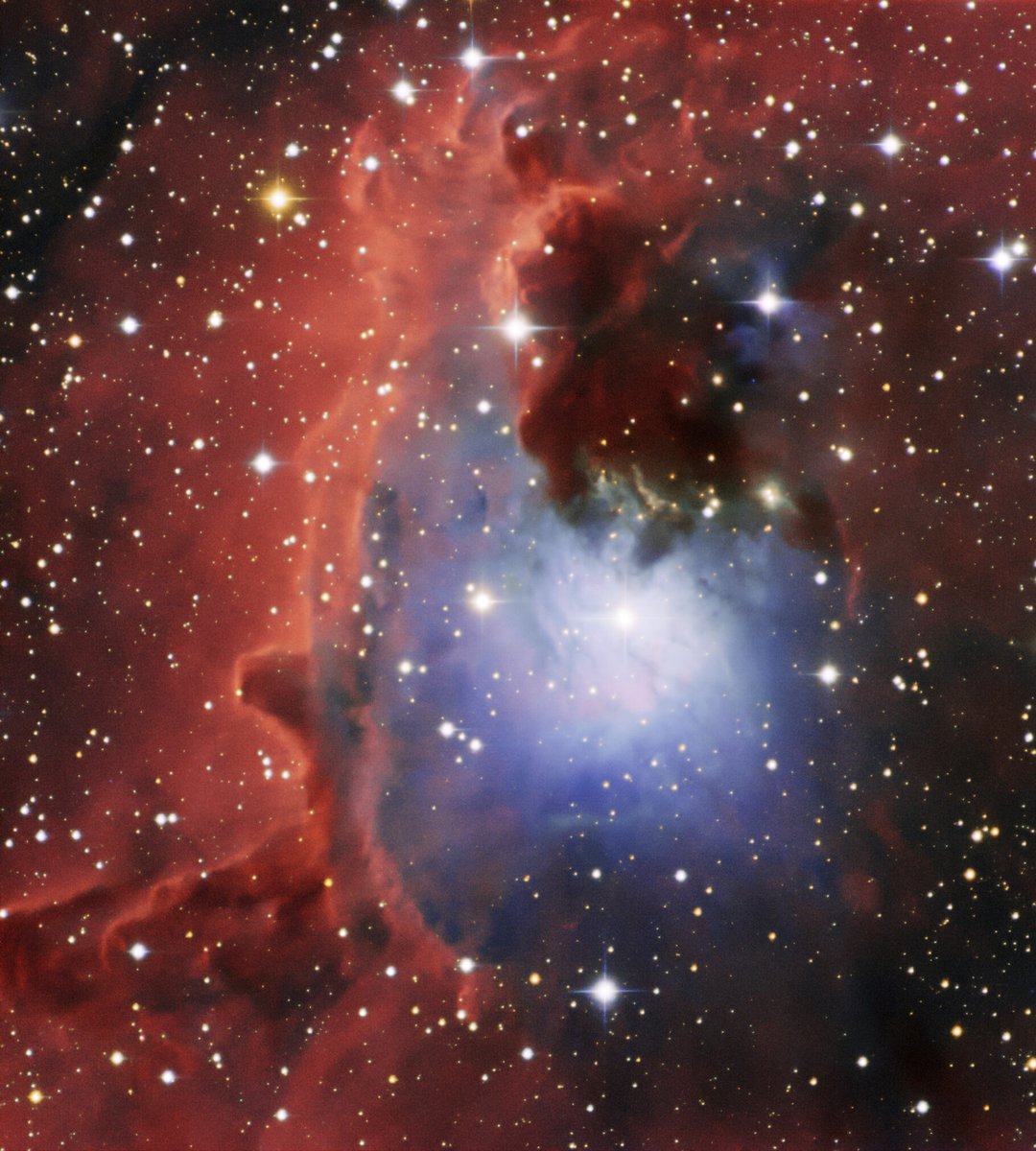 WorldAndScience's tweet image. This image almost looks like a painting, but it’s a real view of NGC 2626, taken with the SMARTS 0.9-meter Telescope.
(Credit: CTIO/NOIRLab/NSF/AURA/SMARTS Consortium - Image processing: T. A. Rector, M. Zamani & D. de Martin)