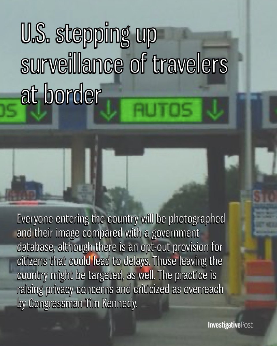 Breaking: The U.S. government this week announced that travelers entering the country will now be subject to a facial recognition system.

US Citizens can opt-out of having their photo taken, but it could cause them delays. It's mandatory for non-citizens.
investigativepost.org/2025/10/30/u-s…