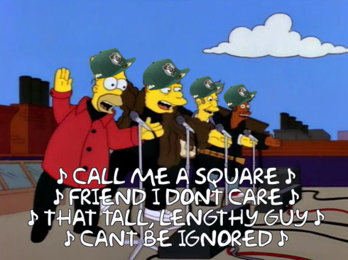 SimpsonsNBA's tweet photo. BOARD MAN. Celtics fans shouting from the rooftops about #whynotminott https://t.co/P88zvQZ0F0
