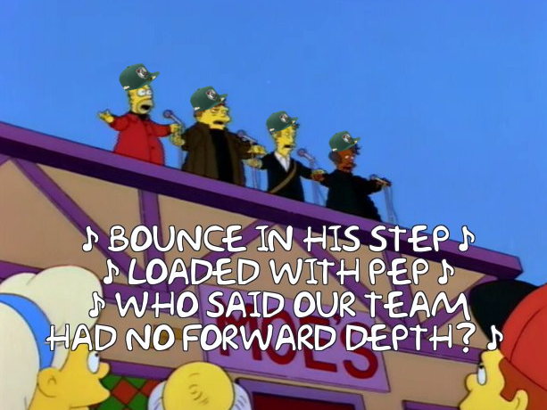 SimpsonsNBA's tweet photo. BOARD MAN. Celtics fans shouting from the rooftops about #whynotminott https://t.co/P88zvQZ0F0