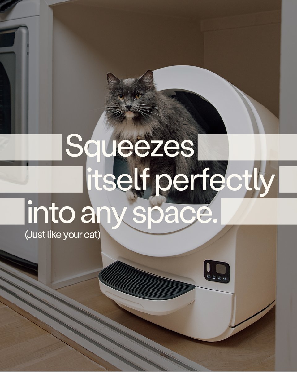 Small space? Big win.
Litter-Robot EVO fits just about anywhere — and looks good doing it.

😸 Tell us: what’s your cat’s weirdest hiding spot they love to squeeze into?

#LitterRobotEVO #LitterRobot #Whisker #AutomaticLitterBox