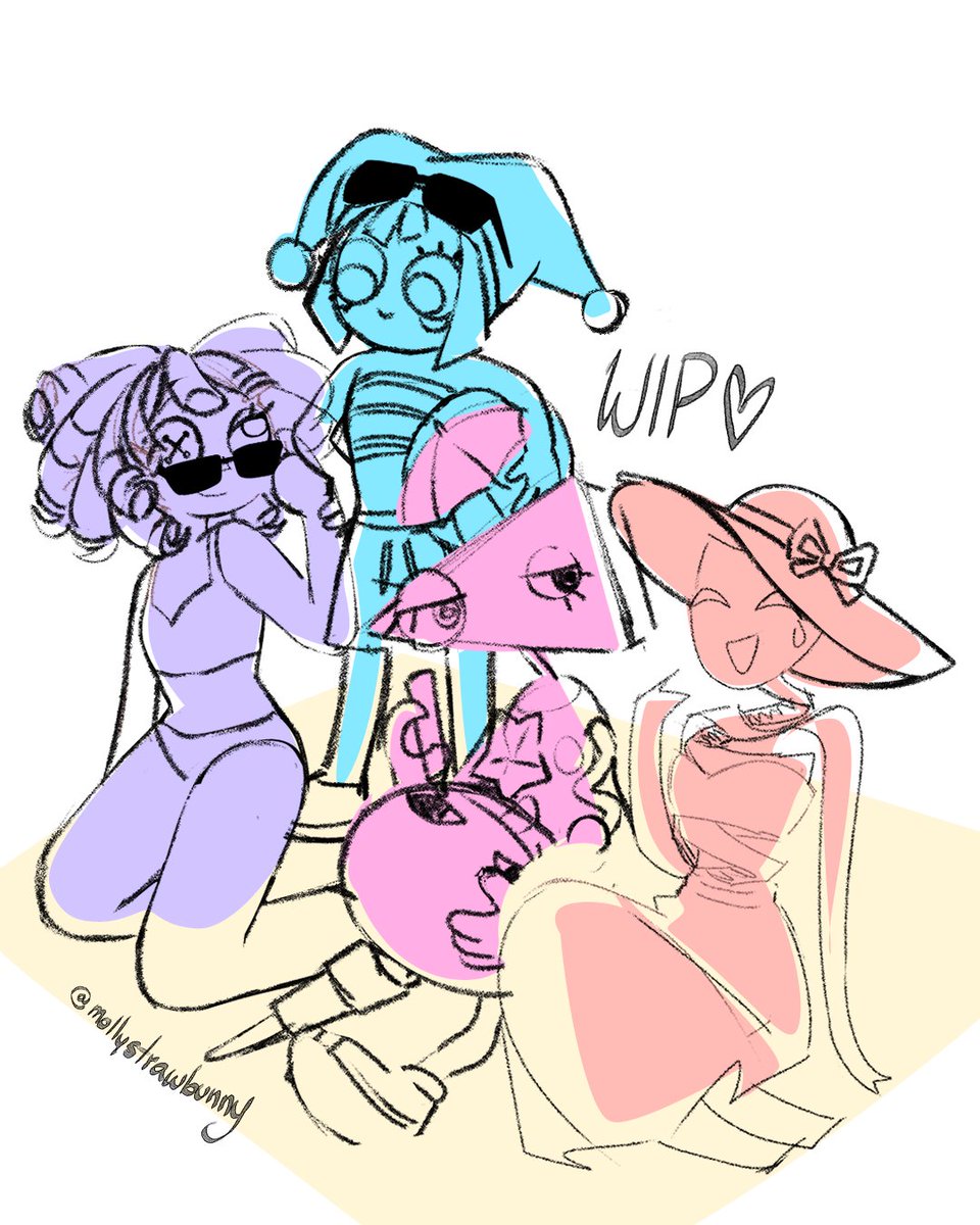 me vi el adelanto del cap 7 de TADC <3 quedé enamorada de los trajes playeros ✨💖 aquí les dejo un WIP 💖

#TADC #TADCEp7 #zooblexgangle #fanart #digitalart