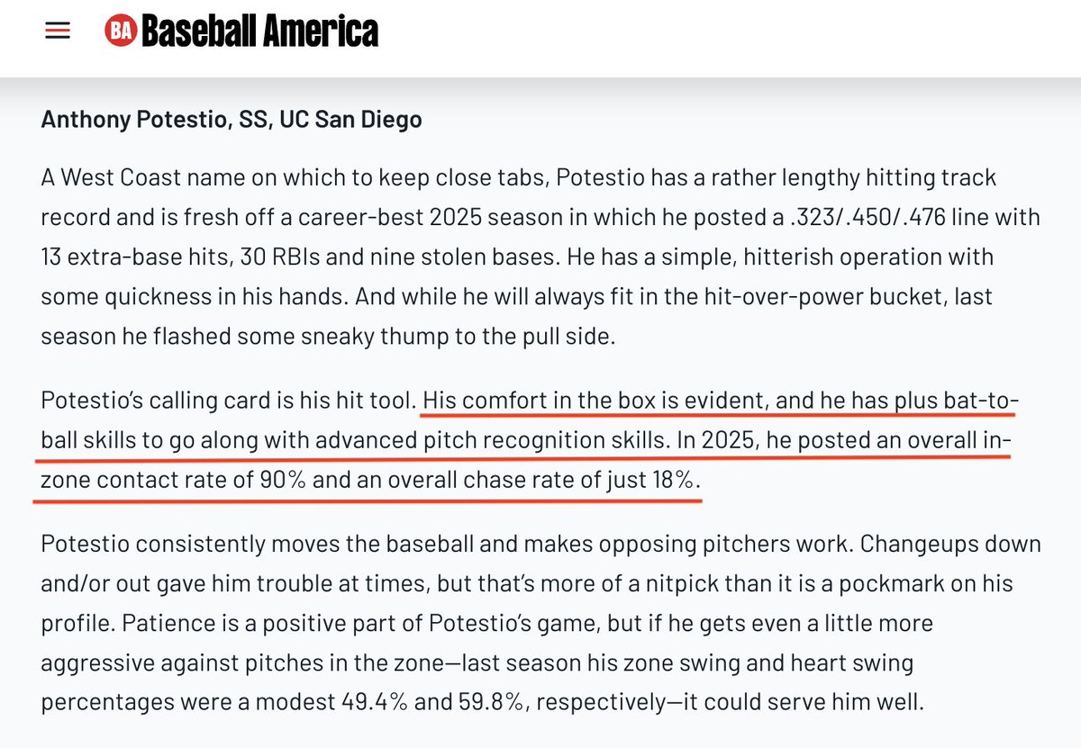 DrFadde's tweet image. #PitchRecognition as part of Player Profile:

7 Intriguing MLB Draft Prospects To Keep An Eye On In 2026 - Baseball America - goo.gl/alerts/Lu68WZ