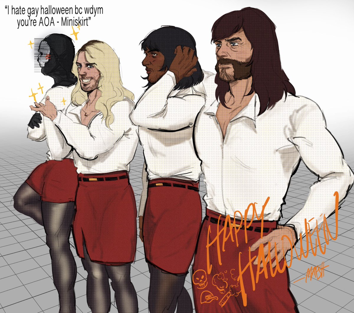 _kasuyo's tweet image. something happy ween month. ghost’s the only one wearing shorts #mw2