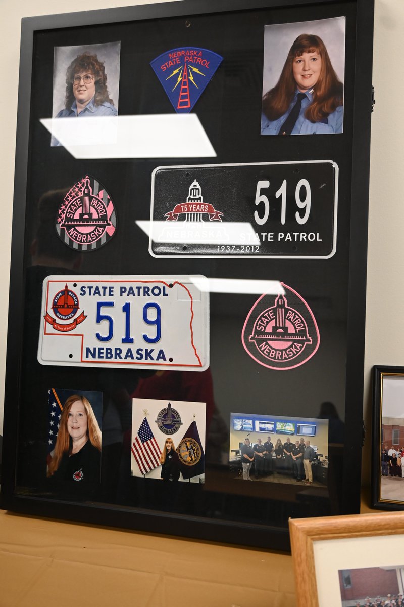 NEStatePatrol's tweet photo. Yesterday, we celebrated the dedicated career of NSP Dispatch Supervisor Jill Nelson, who is retiring after 40 years of service with the Nebraska State Patrol!

Congratulations, Jill, and thanks for always being the dependable voice on the radio for 4 decades! #LifeOfService https://t.co/Qcc2HRbj77