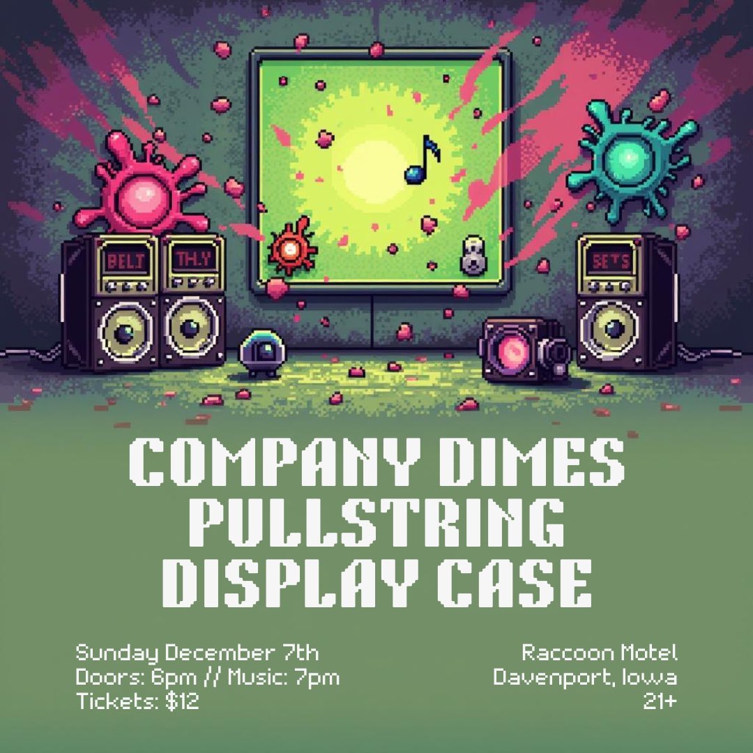 pullstringband's tweet image. Davenport, Iowa! We are coming to the @raccoonmotel on Sunday December 7th with our friends Display Case and Company Dimes 🎸 

Forget about your Sunday Afternoon blues with some rock hard hard rock 🪨 

Doors 6pm // Music 7pm

#livemusic #rock #concert #davenport #Iowa #IA