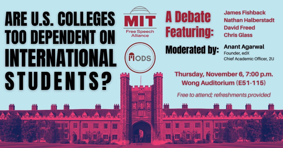 mitfreespeech's tweet image. For all things debate (time, location, registration, etc.), just visit our website: 
mitfreespeech.org/fall_2025_deba…