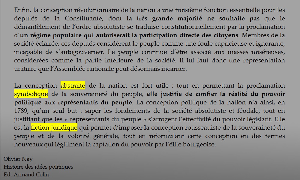 PascalMV's tweet image. La conception révolutionnaire, abstraite et politique de la nation
(nation ≠ peuple)

@lasouveraine6 @democratedirect @Sitting_Bull_D