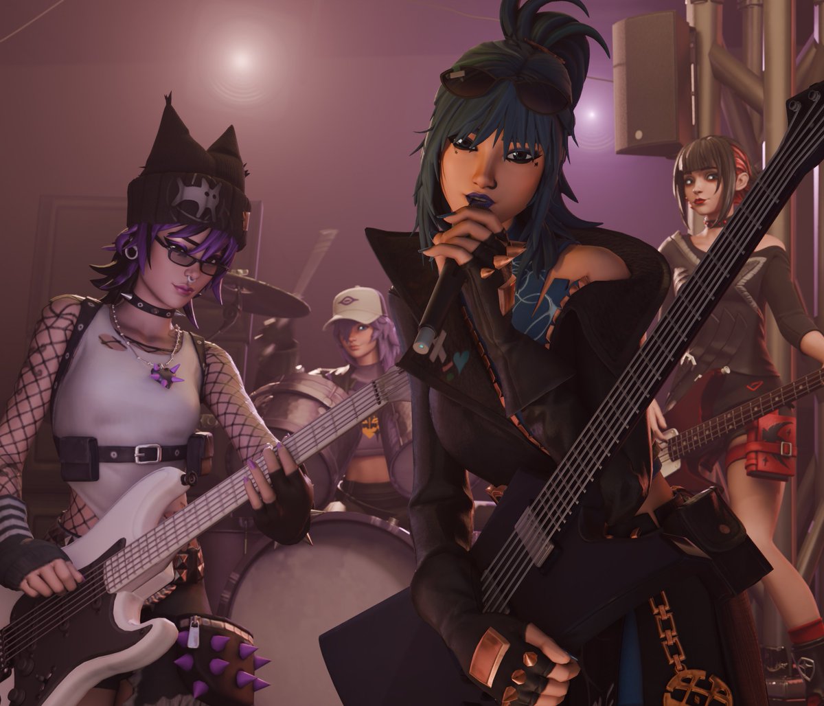 Had to make it with Hope ,Punk Princess Phaedra ,Peri and Morgan Myst. my 4 mains as a band

#Fortnite #FortniteArt