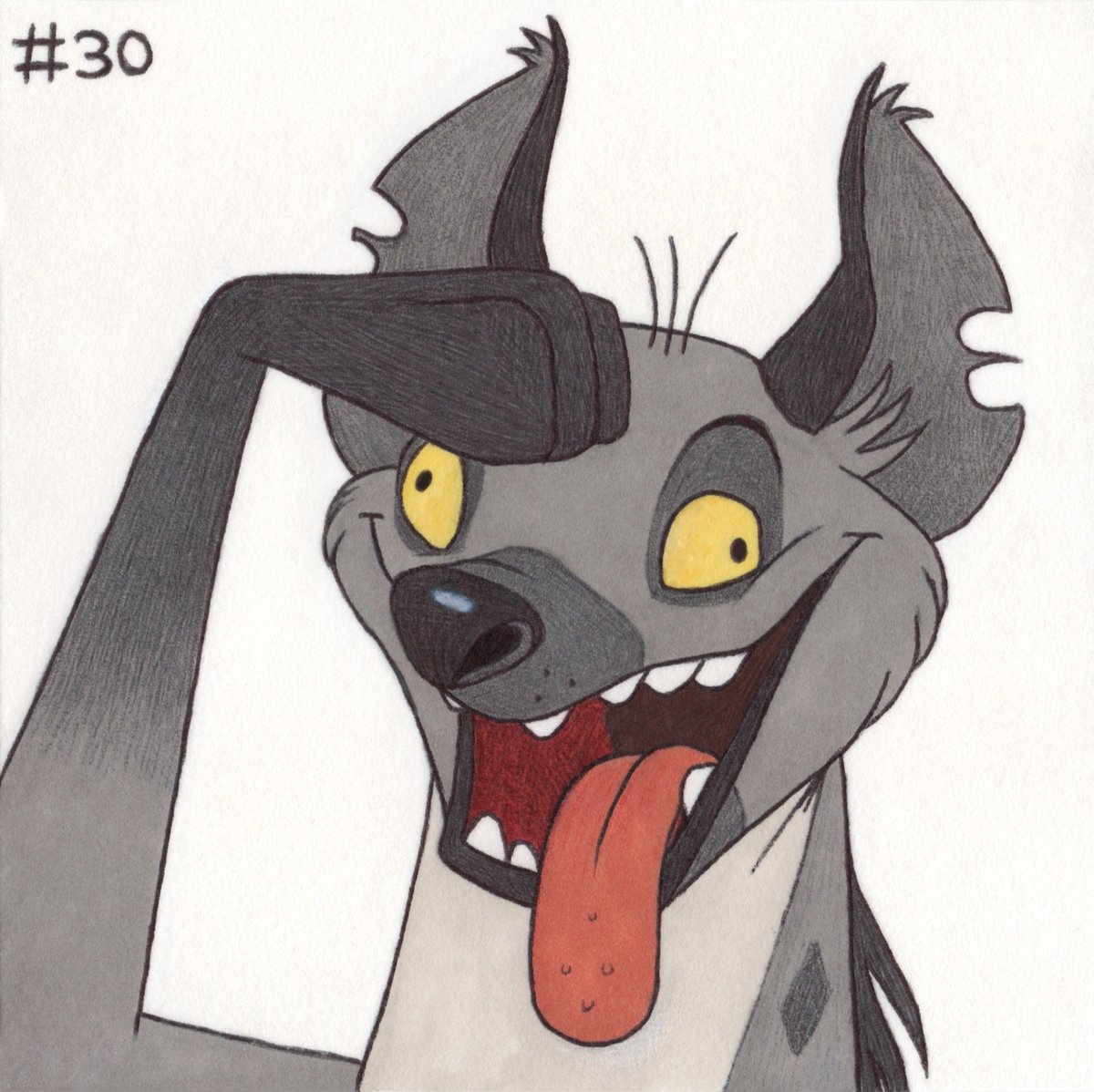 #Inktober2025, Day 30: #Vacant.

“It's clear from your vacant expressions
The lights are not all on upstairs”

#inktober #inktober2025vacant #TheLionKing #Ed #Disney #WaltDisney #hyena #art #fanart #traditionalart