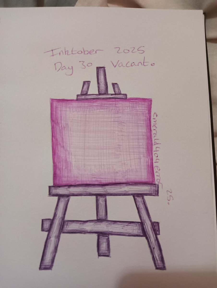 Emerald404error's tweet image. #inkober #inktober2025 #inktoberday30 #inktoberday30vacant #artchallenge