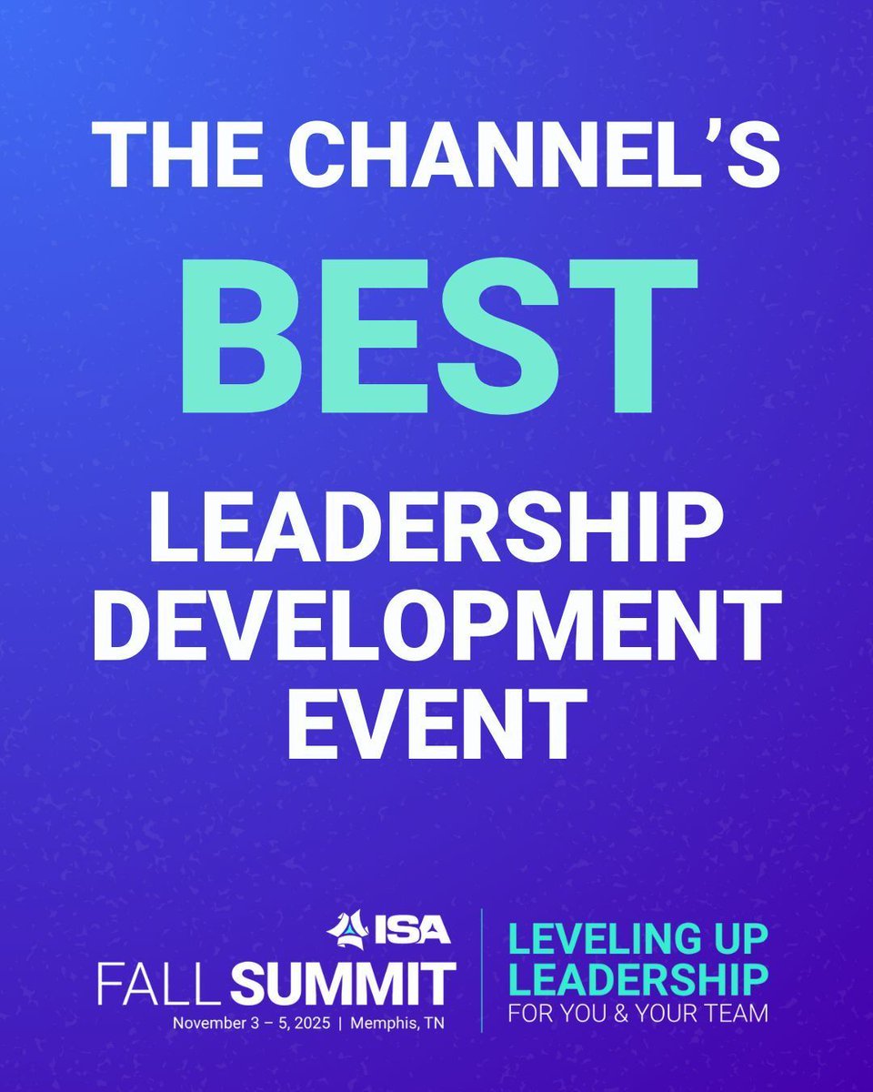ISAssoc's tweet image. In a fast-evolving industry, leadership can’t stand still. 🚀 

#ISAFallSummit equips you with clarity, tools &amp;amp; the mindset to navigate change and lead forward. 

Ready to join? Register today or connect with Joby Strobo!
