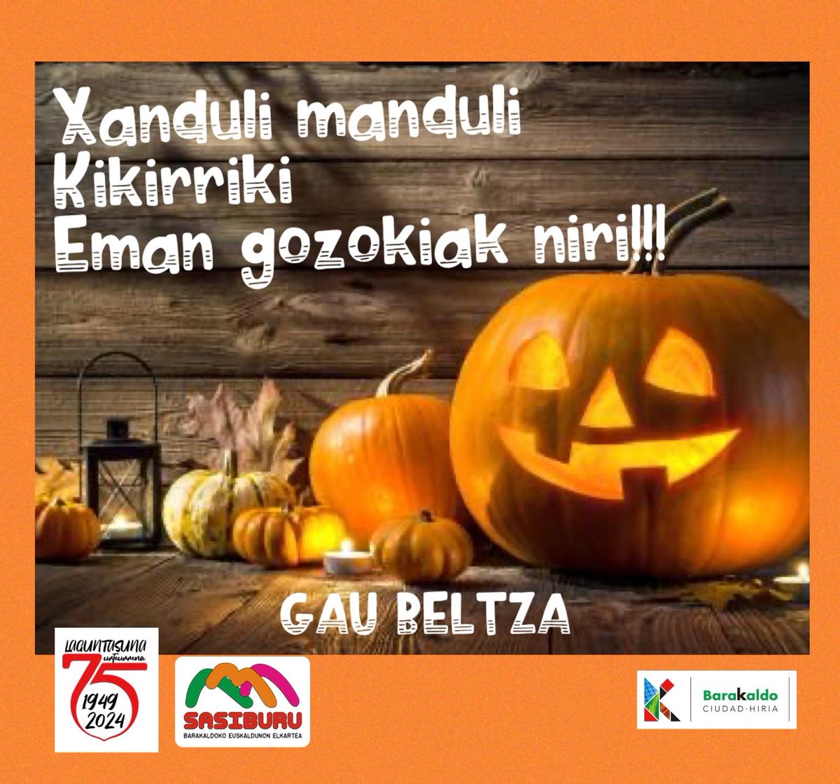 🎃🕯️Kalabazak hustu, kandelak piztu… Gau Beltza urriaren 31ren bueltan ospatzen da Euskal Herrian. Ohitura zaharrak berreskuratuz, jaia berrasmatzen ari dira herriz herri. Eta zuek, zer ospatzen duzue?
#GauBeltza