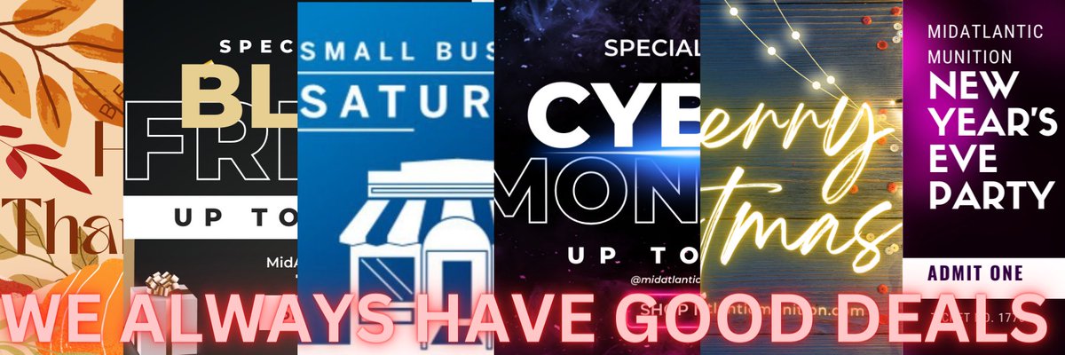 MidAtlMunition's tweet image. Holiday season is upon us! Remember, no hamster wheel pricing games with us💪Just year round best-in-industry pricing🫡