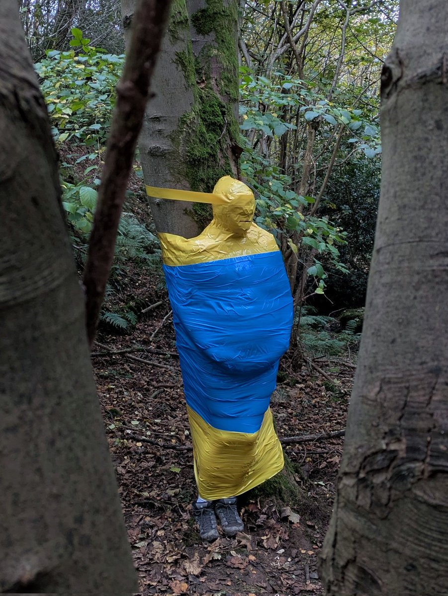 I shared a wonderful day of hiking with the kind, generous, fun and fit <a href="/losing100locked/">losing100locked.bsky.social</a> today. When we reached this spot next to a babbling stream just before dark, I knew he'd love to relax there for longer...