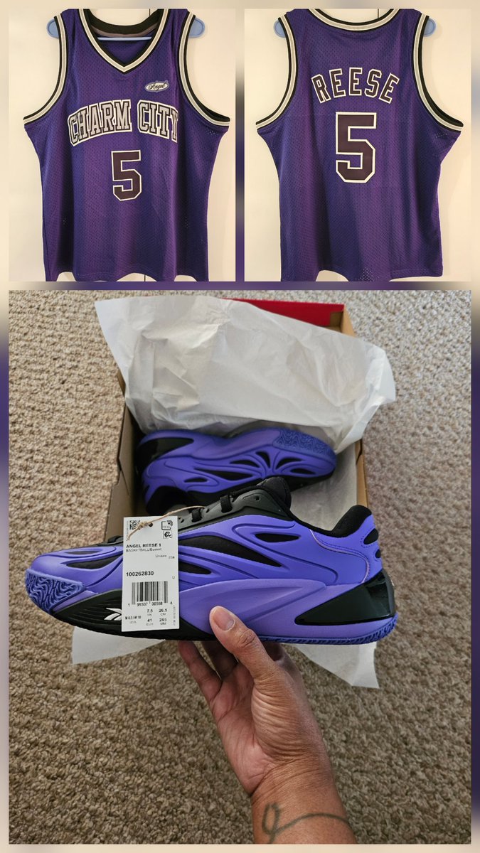 KING_codeRED's tweet image. told you i had a custom jersey waiting 🤤 too fire @Reese10Angel @angelreeseshow @Reebok 💜💜💜