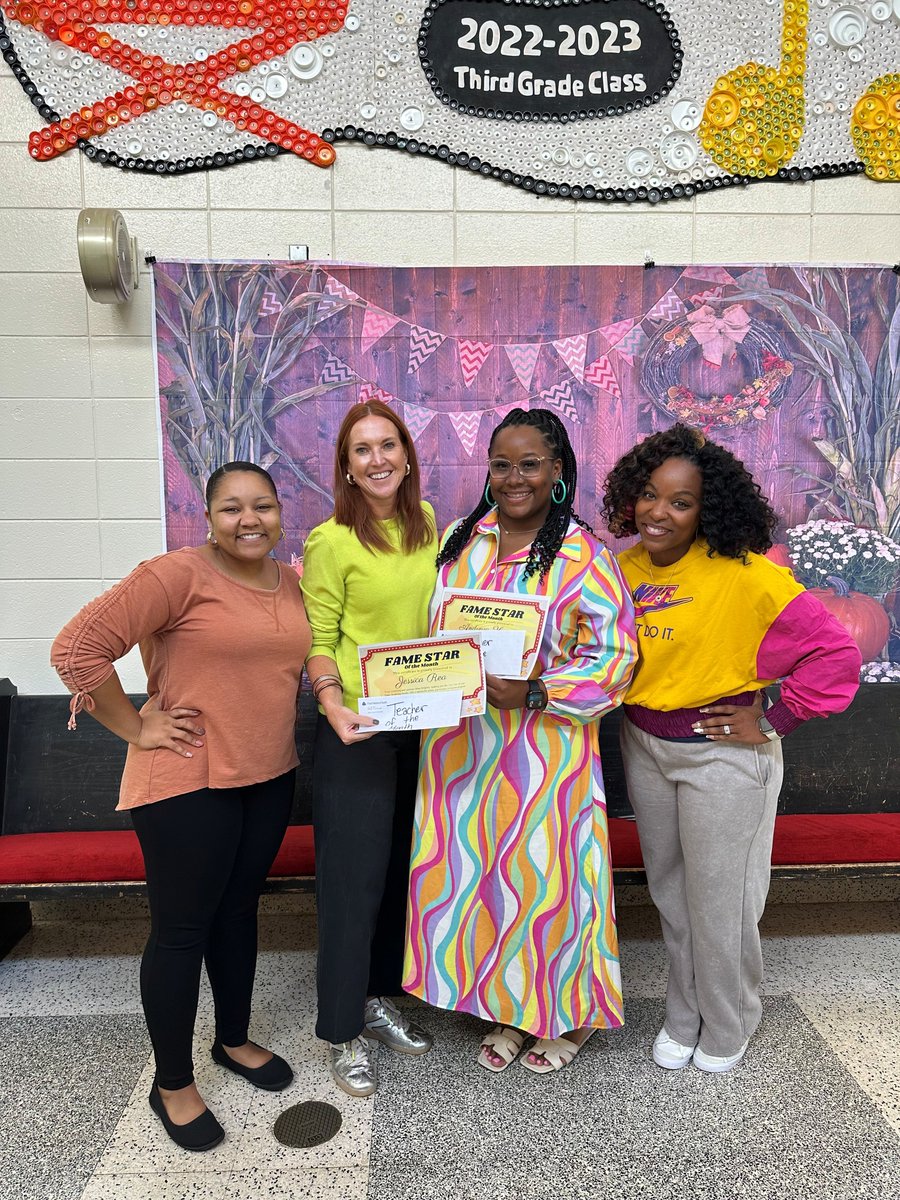 Congrats to both Jessica Rea &amp; Andreya Harris of <a href="/brookhillelem/">FAME Academy @ Brookhill Elementary</a> for being chosen as Teachers of the Month! Thank you for all that you do for your students &amp; school. We're proud to sponsor this special recognition. Pictured with FNB's KaDaija Madden &amp; Principal, Crystal McNeal.