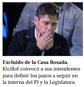 Qué divertido. Ser gobernador, y de Buenos Aires, y que te proscriba el gobierno federal. La verdad es que está buenísimo.