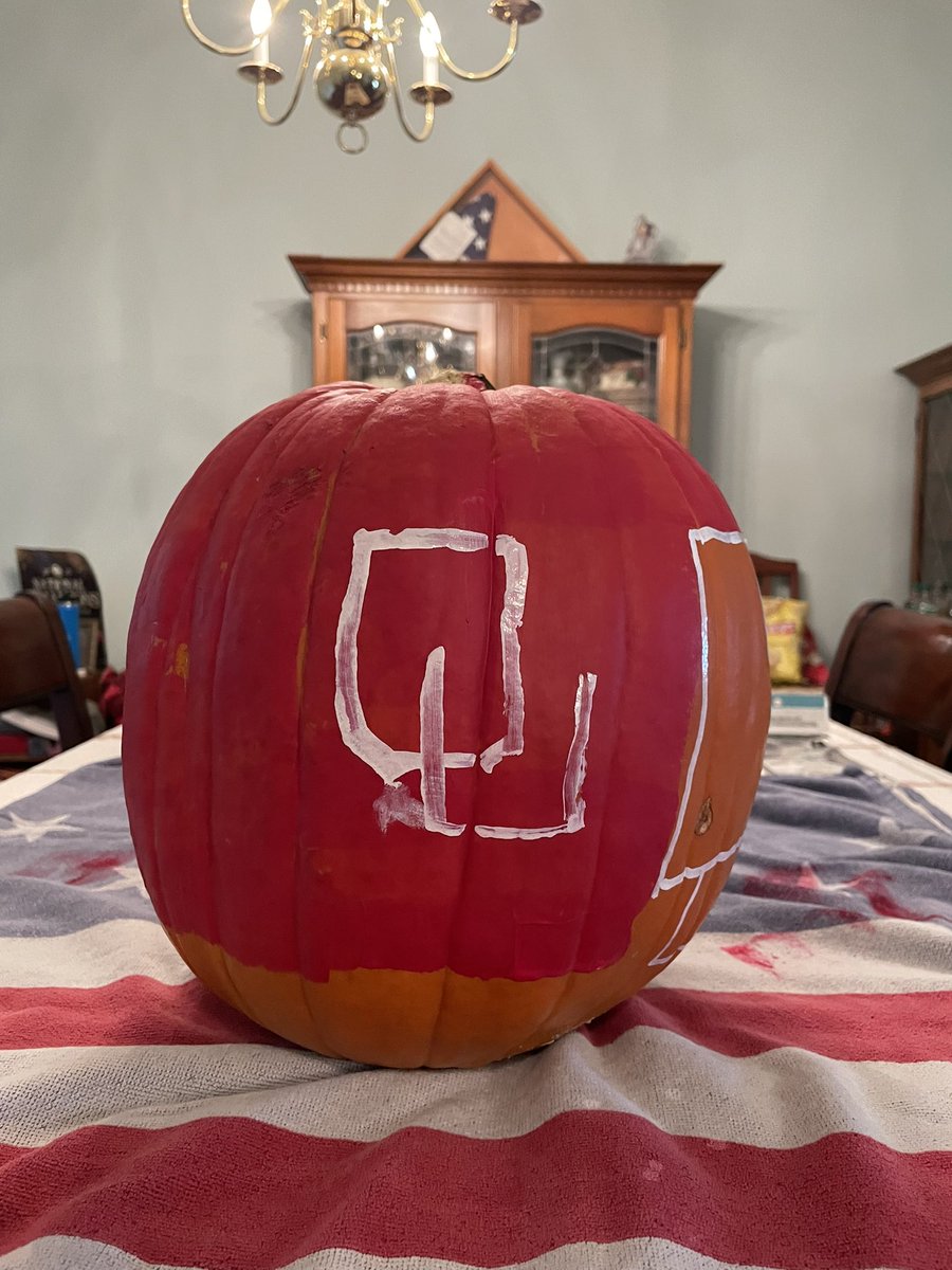 TreyGilliam_'s tweet photo. Decorated a pumpkin for a contest. What do you guys think? https://t.co/WDUkt1EDoc