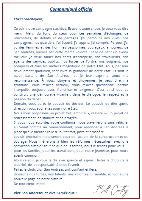 BillCartley's tweet photo. De tout cœur, merci ! 
Unissons nos forces pour un État plus fort !🇺🇸 https://t.co/vsj7KENcx1