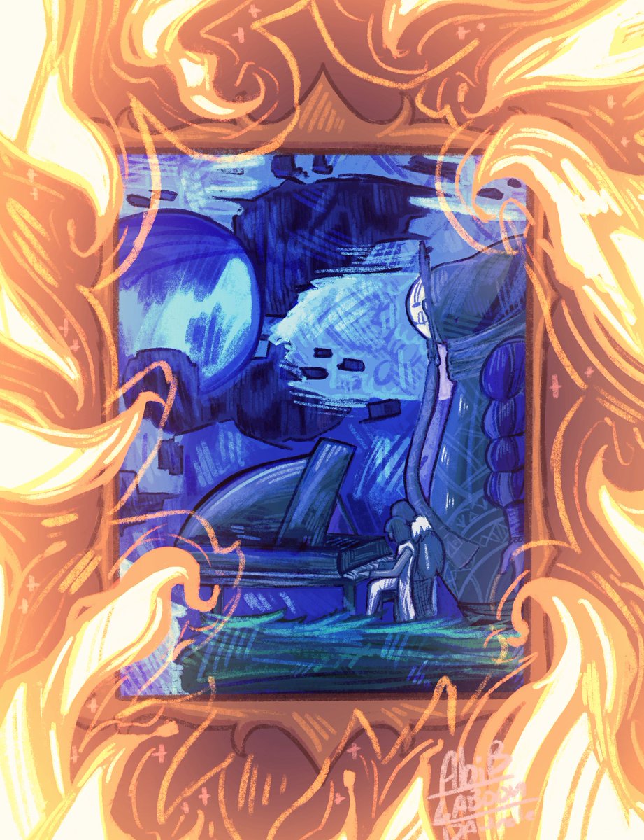 Laboonwhalearts's tweet image. Happy birthday to my boyfriend @Soggy_donuts18 This is expedition 33 fanart for him. #expedition33 #art #artmoots