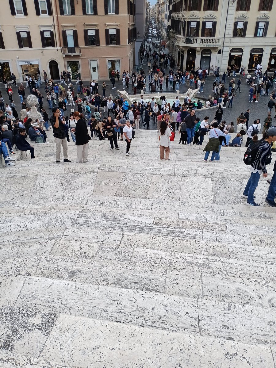 A bit hard to see, but that's me on The Spanish Steps in Rome