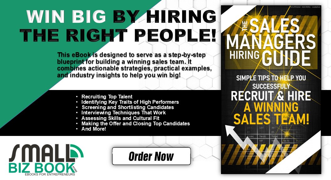 SmallBizBookS1's tweet image. This is the perfect #ebook for #salesmanagers and #businessleaders who want the #hiringtips needed to build a thriving workforce. 

Get Your Copy Today!  amazon.com/dp/B0F2SD8D63