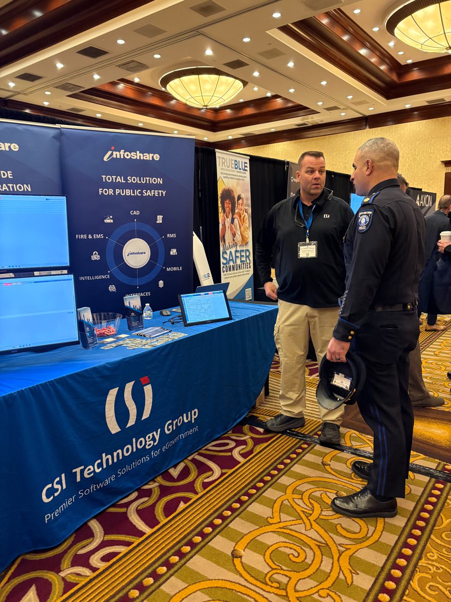 CSI_InfoShare's tweet image. CSI was honored to serve as the main event sponsor for the 2025 @ripolicechiefs Technology &amp;amp; Trade Show in Warwick, RI. We highlighted our statewide InfoShare® CAD, RMS &amp;amp; MDT and ongoing collaboration to advance public safety.

#RIPCA #InfoShare #PublicSafety #LawEnforcement