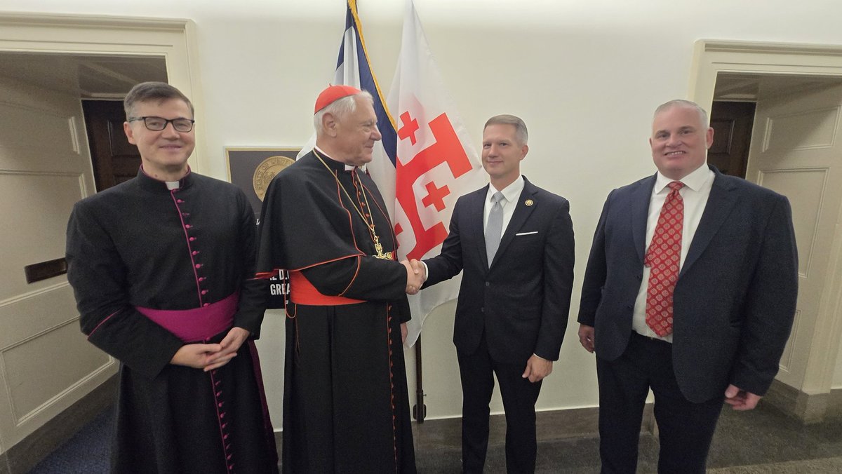 Just had a great meeting with Cardinal Mueller and pro-family, pro-life Congressman Riley Moore.