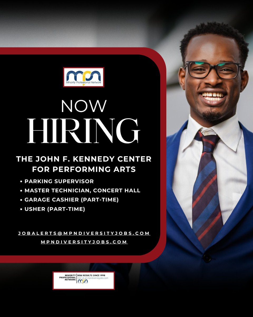 MPNJobsdotcom's tweet photo. Parking Supervisor
https://t.co/HdsINa4M63
Master Technician, Concert Hall
https://t.co/dOY2uRYLlD
Garage Cashier (Part-Time)
https://t.co/9SAJL3Bvwd
Usher (Part-Time)
https://t.co/WW1Of2Gqch

#WashingtonDC #DC #DMV #Education #FullTime #PartTime #Job #Career #Work https://t.co/qtqIudwJhJ