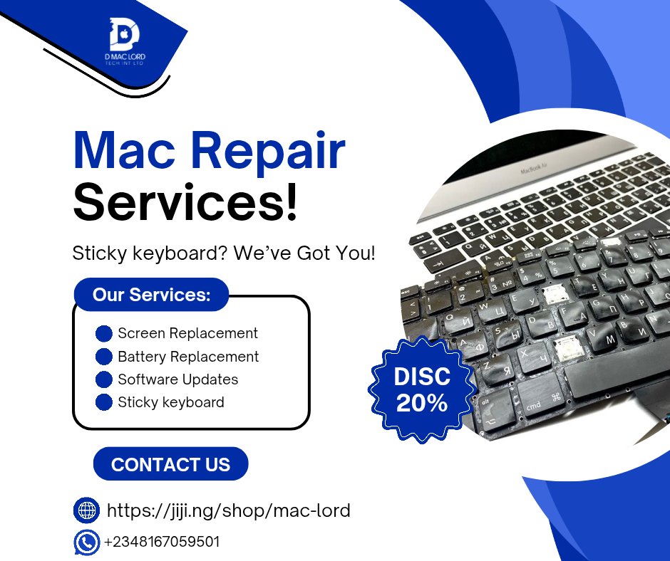 D_mac_lord's tweet photo. Why are you still awake?
Laptop giving you issues?
Easy pressure ๐
@D_mac_lord is here for you
You can call or WhatsApp us
Details in the filter
See you ๐
#sleeplessnight #Laptop #repair #macbookrepair #sales #MaintenanceRequired https://t.co/UwrPaIS4c0