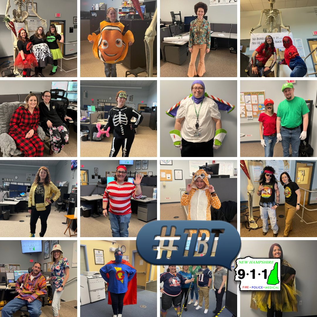 NH 911’s EMDs bring their Halloween spirit to work every year. Whatever character answers the phone tomorrow, callers will receive the same compassionate and professional service that callers can always expect from New Hampshire 911.