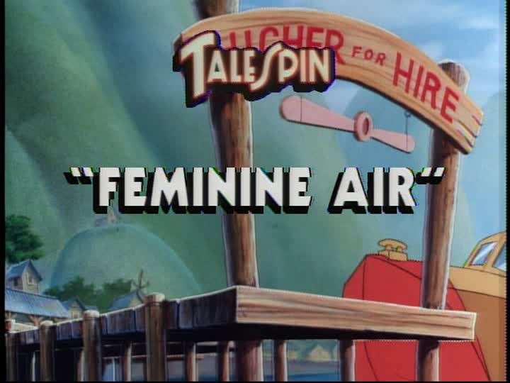 Disney_Wiki's tweet image. Today marks the 35th anniversary of the #TaleSpin episode &quot;Feminine Air&quot; written by Julia Lewald &amp;amp; Bruce Talkington, storyboarded by Victor Cook &amp;amp; Robert Souza and directed by Jamie Mitchell.
Baloo disguises himself as a lady to to enter an an -female aviation air scavenger hunt.