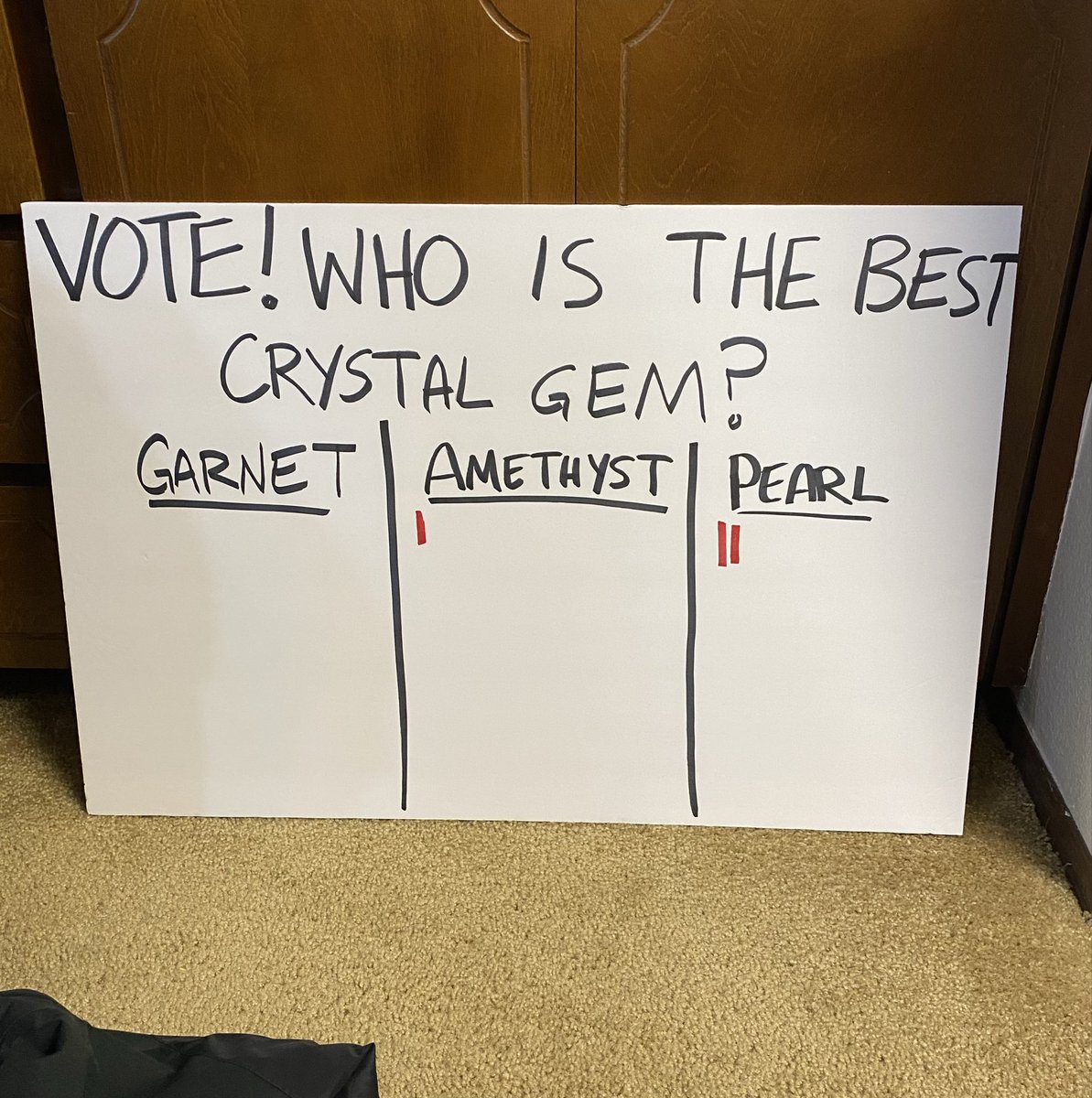 KUMORICON SIGNS FOR THIS WEEKEND IM SOO EXCITEDDD (the gem that gets the least amount of votes at the end of the convention is getting stabbed on the posterboard)