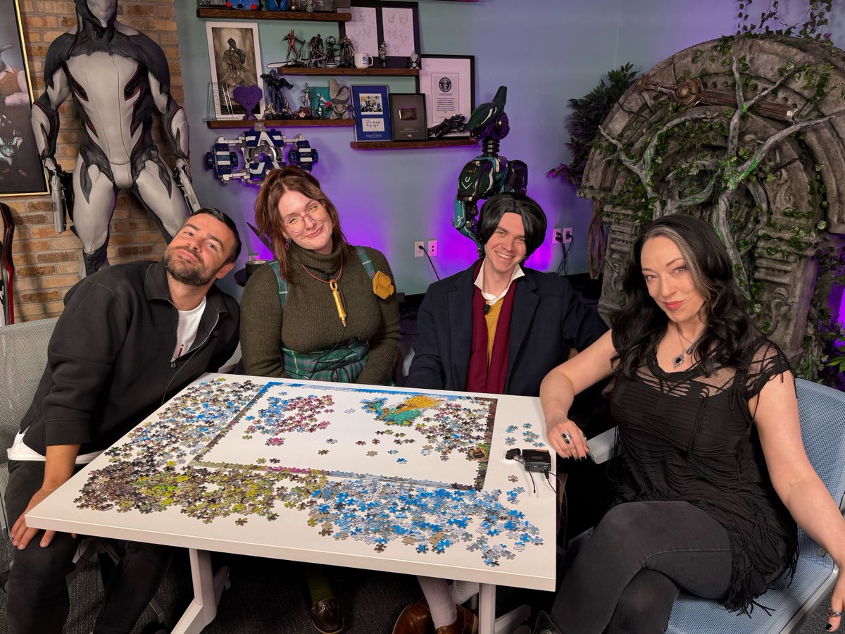 Unwind from the Starfinder x Warframe: Operation Orias stream with <a href="/soelloo/">❀ Dani ❀</a>, <a href="/WarframeZach/">Zach McKone</a>, @the_ben_starr and <a href="/AmeliaTyler/">Amelia Tyler</a> as they complete the QTCC Conquera Puzzle designed by @NelosArt. 

Watch Now: twitch.tv/warframe!