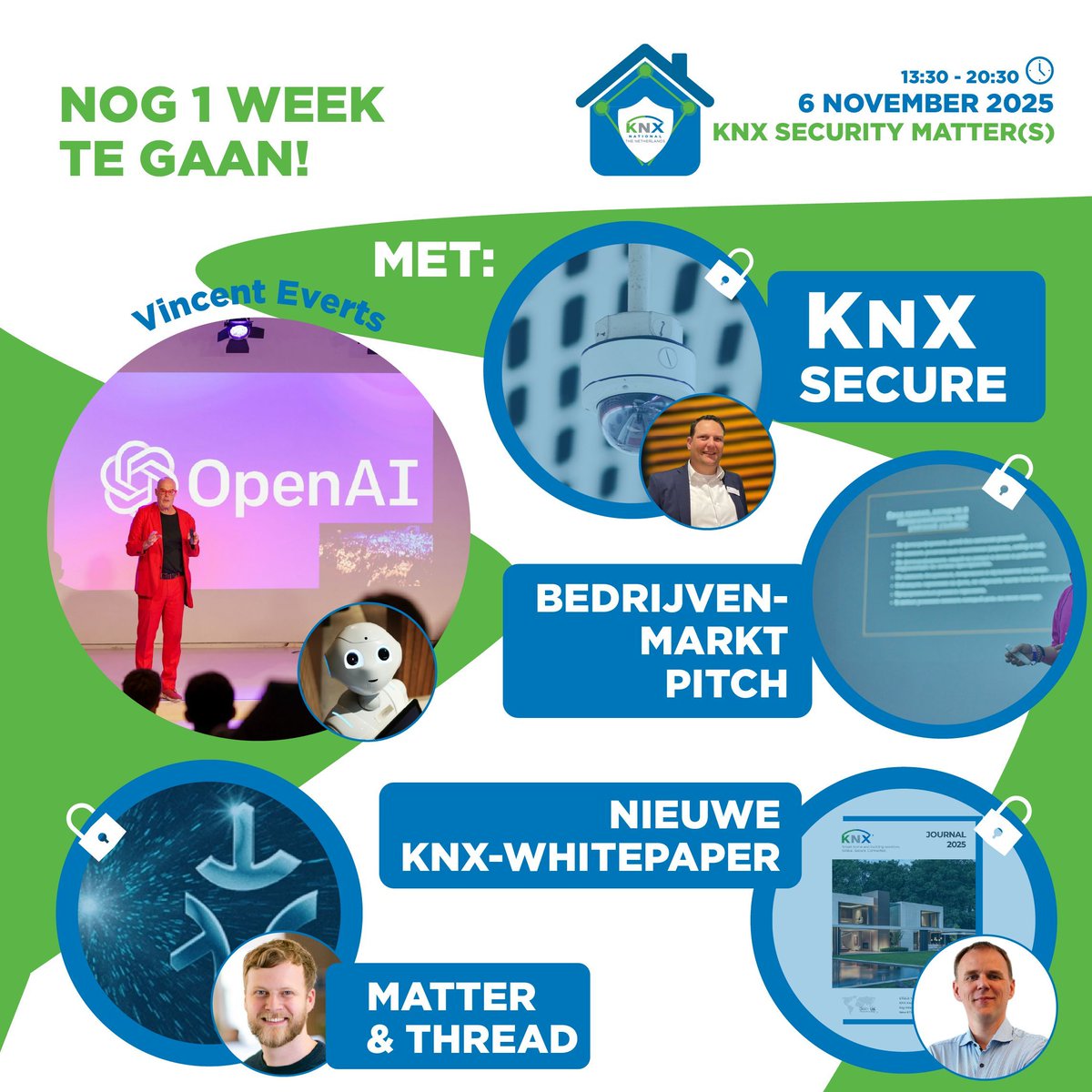 ‼️ Nog 1 week te gaan!
Het #KNX Netwerkevent komt eraan – en dit keer weer anders dan anders.

🔐 Thema: Security Matter(s)
Laat je inspireren door experts van Gira, Siemens, Homey &amp; trendwatcher Vincent Everts.
👉 Meld je vandaag nog aan: buff.ly/4i1Ht0V

#KNX #Security